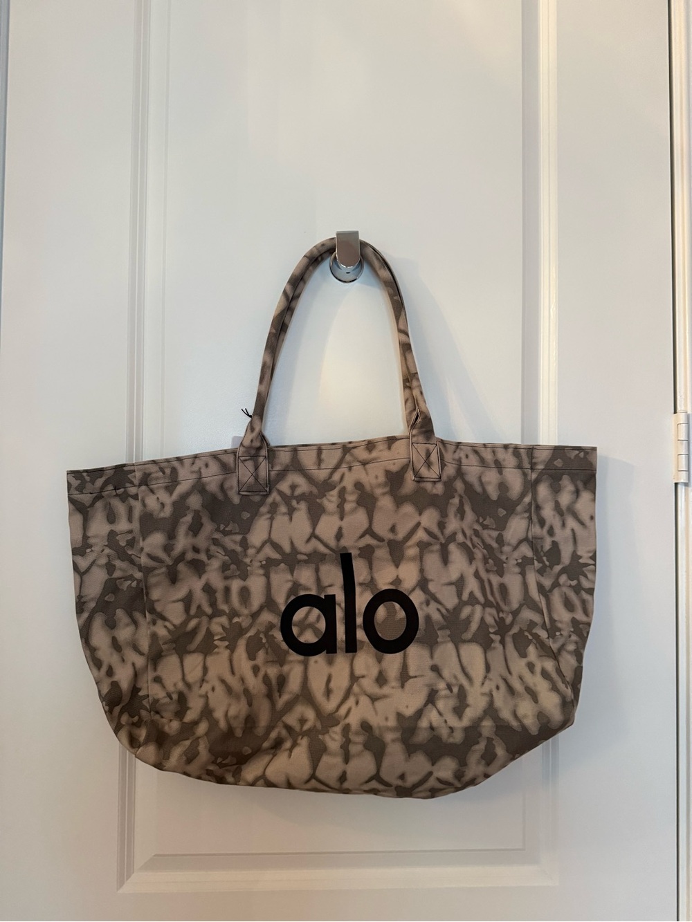 ALO Yoga Taupe Tie-Dye Canvas Tote